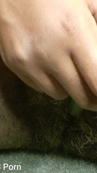 Rubbing Fingering My Hairy Pussy Stimulating My Clit with Vibrator