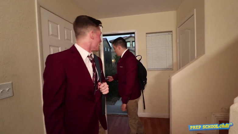 Prep house sluts here: College boy rough fucks petite blonde teen Maria Jade