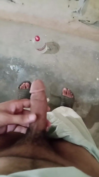 Young Boy Masturbates in the Bathroom