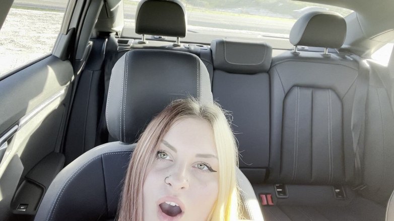 ChandlerKnight: Car Squirting in Multiple Positions on Busy Street