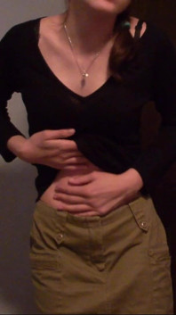 Skinny Teen with Glasses Full Bladder Desperation and Trying Pee on the Floor