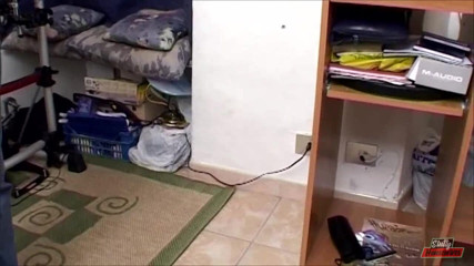 Vere Casalinghe Italia.: Horny pigtail brunette jerks his cock and gets a warm...