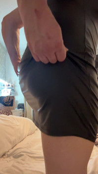 Wet Look Dress Tease