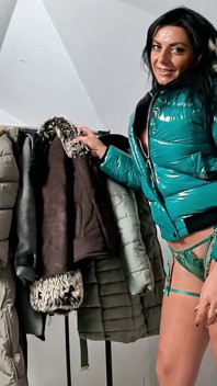 Shiny Downjacket Fetish Złośliwiec
