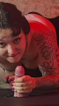 Emo Girl Sucks Dick at Gloryhole
