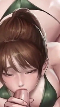 3D comic - Una ragazza succosa sexy con animazione comica