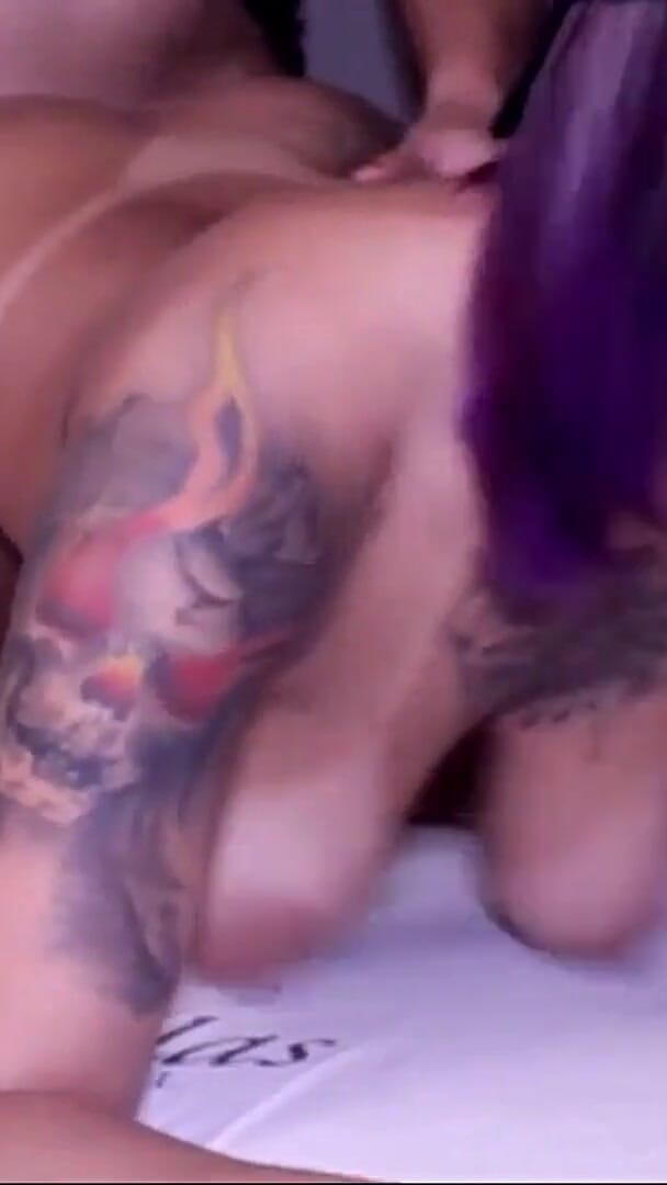 Young Girl With Colorful Hair Fucks On All Fours With A Gifted Guy (Amateur world)