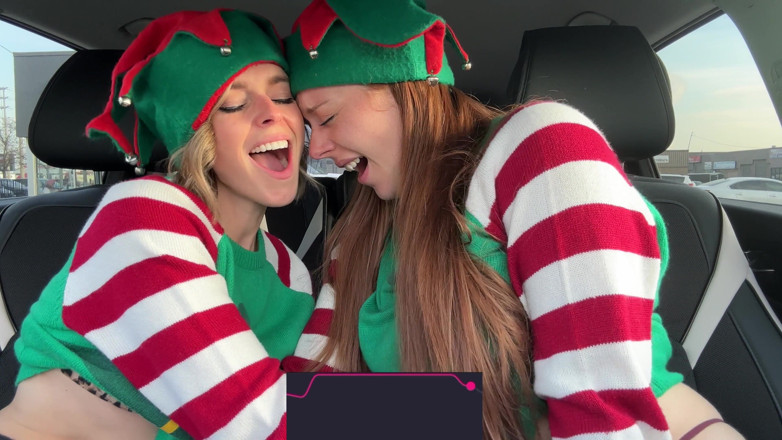 Serenity Cox: Geile elves komen klaar in drive Thru met weelderige op...