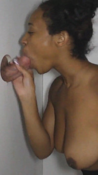 Gagging Big Tit Teen Cheer Leader Ebony Beauty Ivy Young Sucking Fucking Cock in Glory Hole Happiness