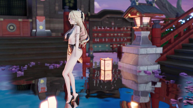 MikuMotion: Scuotilo grandi tette dondolo, figa esposta