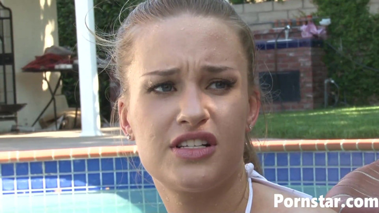 Pornstars: April Brookes gets a poolside education from her stepmom