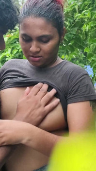 Out Door Terrace Rain Romance with Boobs Suck and Boobs Press