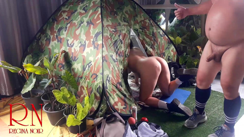 Regina Noir: Sex in camp. A stranger fucks a nudist lady in...