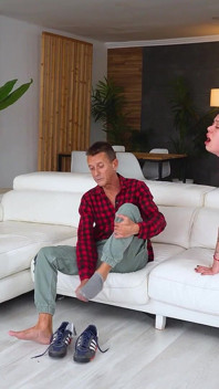 Real Couple Meets Two Huge Porn Cocks. Happy Cuckold Give Us His Girlfriend for a Wild Fuck on Fakings