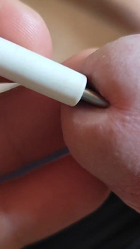 Homemade Stimulator Shoots Electric Shock in the Glans.