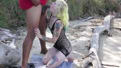 Real Amateur Sluts: Teen gets a facial and has sex in public!