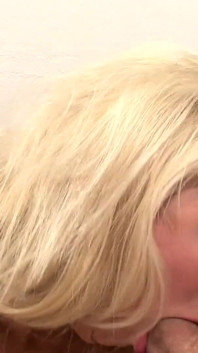 Busty blonde Emilianna gets oil poured into her pussy