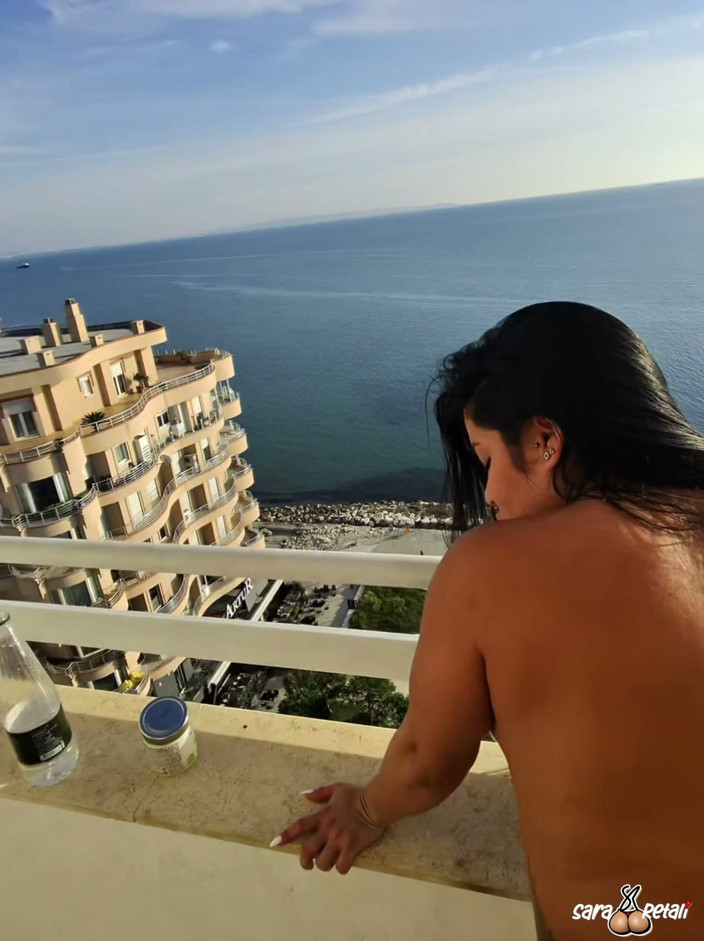 SARA RETALI: POV: I Fuck a BBC on the Balcony -blowjob and Fuck...