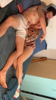 Foot Banded Didn't Stop Her From Sucking My Cock