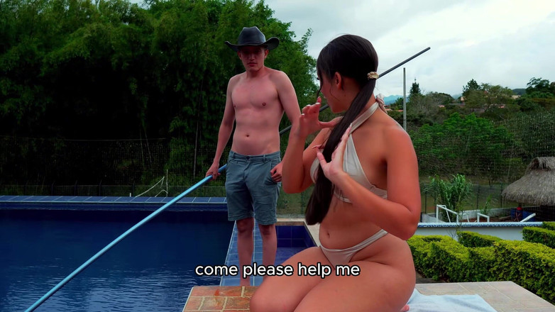 Daniela andrea: Латина с большой задницей принимает член на стороне бассейна - Daniela Andrea и Pipe Boy