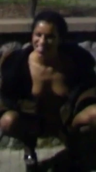 Nina Lisa: Lisa Peeing Outdoor in the Night