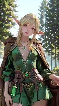 Forest Elf Queen! คุกเข่าในแสงแดดที่เคาะ, ปลายนิ้วของเธอติดตามพนักงานขณะที่เธอเปียก