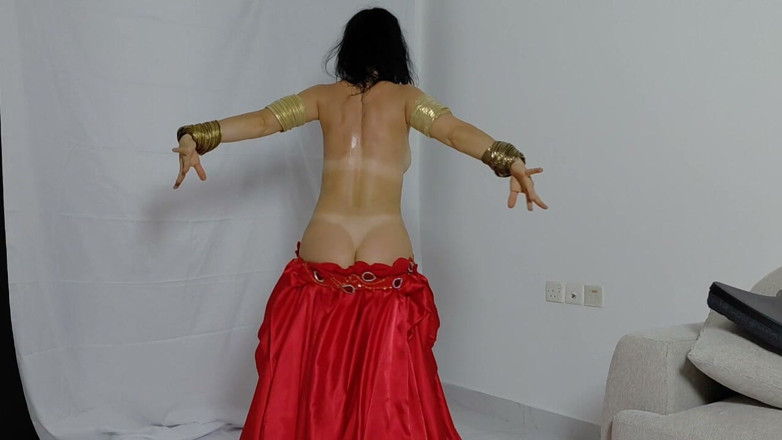 Kitty Dancer: Veiled Oriental Beauty Strips to Naked Belly Dance &amp; Ass Shaking