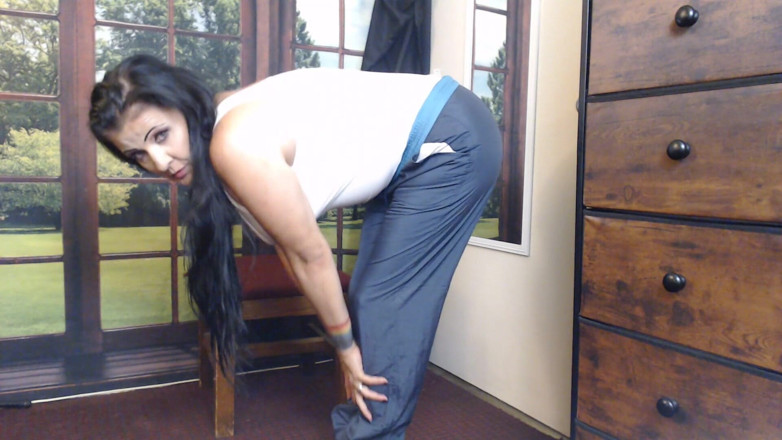 Abby Anna: Gf loves my nylon wind pants