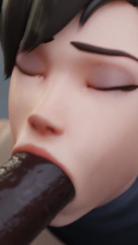 Tracer s’ennuie et s’occupe de deux grosses noires - animation d’overwatch premium en 3D