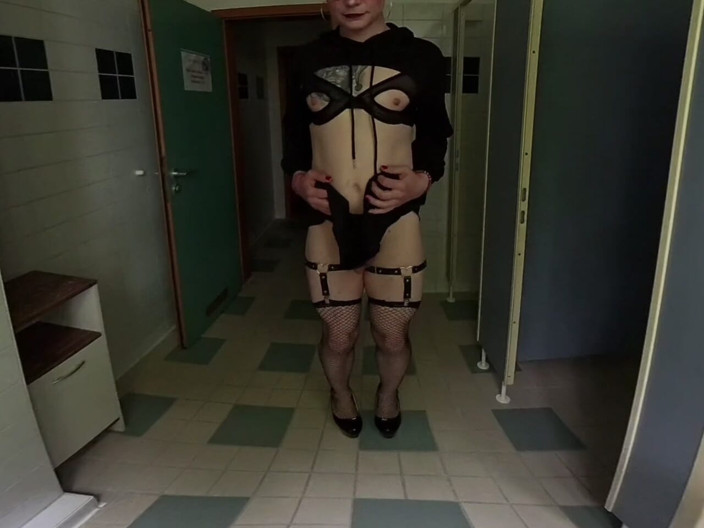 Sissy Adventures VR: Femboy Pees in Urinal