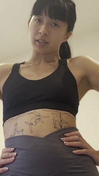 Grey Shorts on Hot Asian