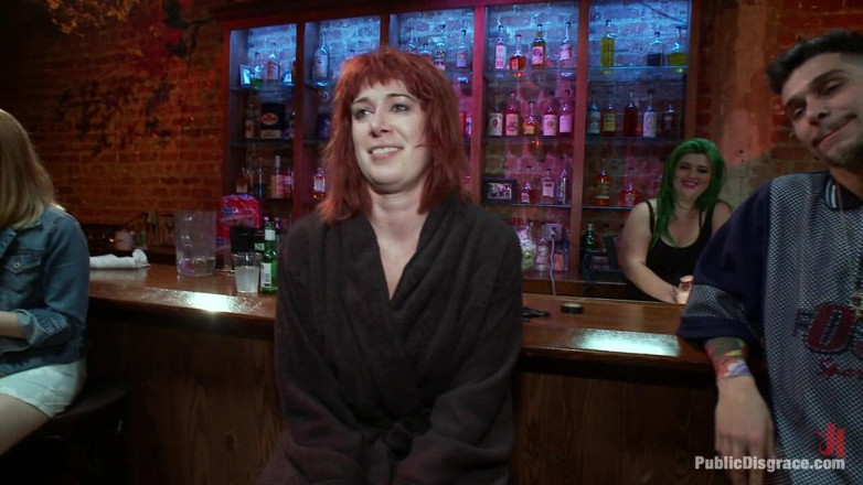 Public Disgrace by Kink: Redheaded Slut Ass Fucked at Crowded Party