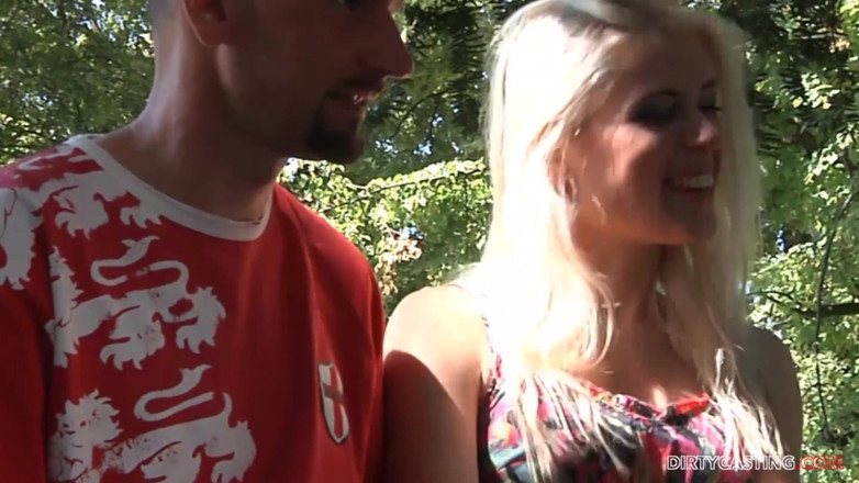 Czech Pornzone: Hot blonde babe takes her BF in porn casting to...