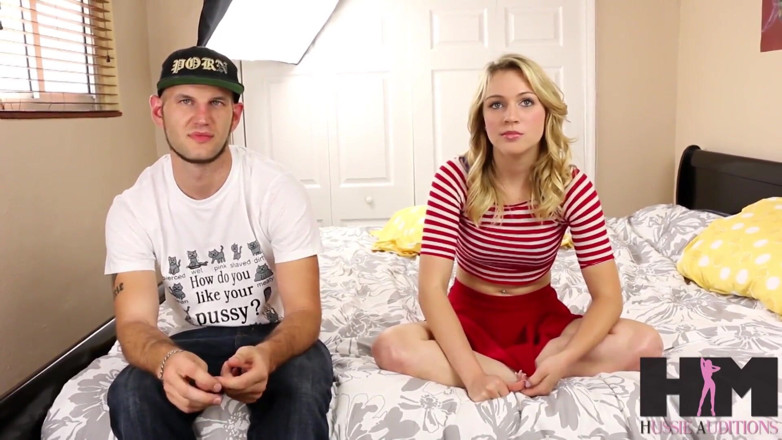 Hussie Auditions: Cali Sparks alias Zoey Taylor primera escena b / g con...