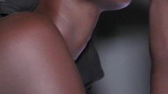Ebony Slut Loves White Cock in Her Mouth and Oral Creampie