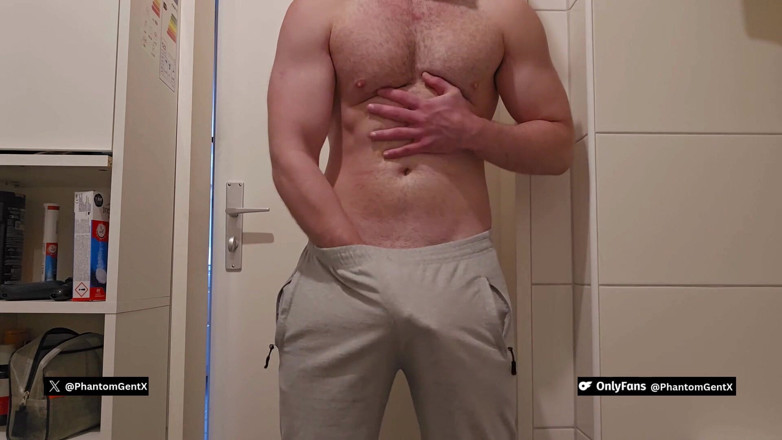PhantomGentX: German Dirtytalk! Relaxed in Gray Sweatpants and Then Really Wild