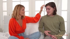 AuntJudysXXX - 50yo Mature Stepmom Reya Lovenlight Lets Her Stepson Pay His Debt in Cum