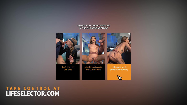 LifeSelector: Sexy secretária do escritório fode novo cliente para contrato de...