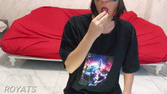 Royats: Porra Enquanto Cavalga Consolo Em Tênis E Meia-calça