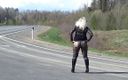 Red rose rus: Flash big ass-walk in street