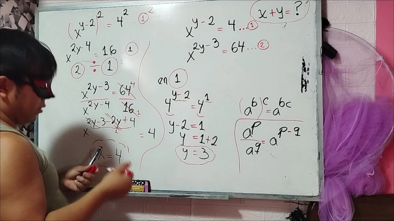 Rosaroja: 25 Algebra: Calcula X Matematica sexuala