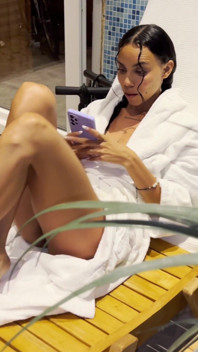 My Skinny Indian Step Sister Gives Me Oily Footjob in a Public Sauna