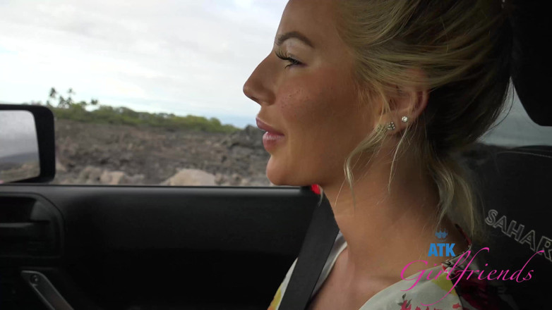 ATK Fans (Girlfriends): Small tits blonde teen on the beach