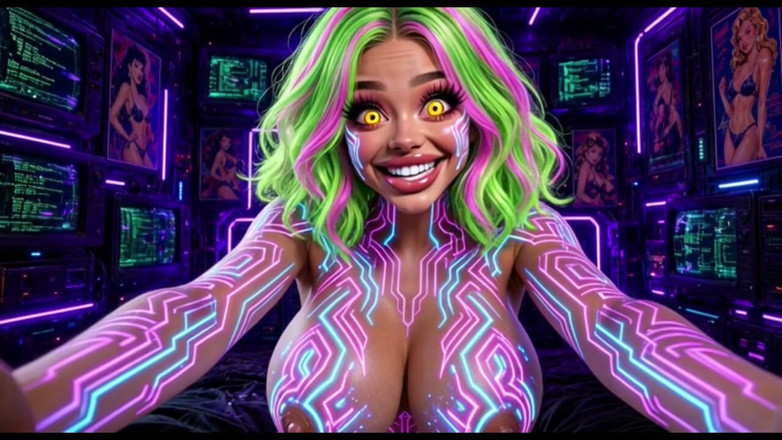 Hot girl dancing: Legrační prsa vtipy, Ai Animace