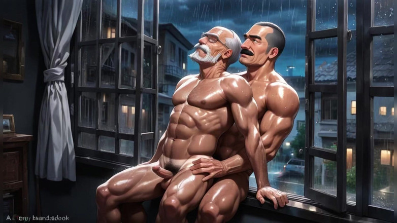 AI gay porn: Starý muž šuká v noci