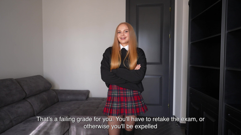 Verlonis: Hot Student Desperate to Pass Exam Sucks Cock Hard and...