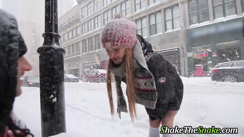 Shake The Snake: Shake the Snake - Cute teen blonde banged by punk bad-ass