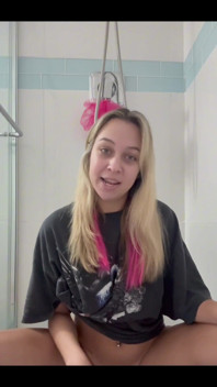 Squatting and Peeing in the Shower