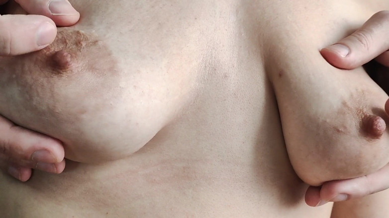 Nipple Stock: Closeup saggy tits with stretch marks