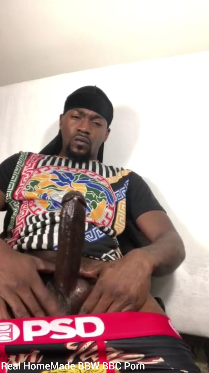 Big black cock BBCee: Oiled up Stroking My BBC
